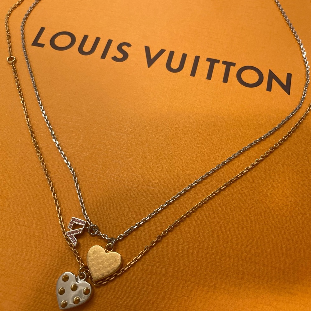 Louis Vuitton Swarovski Crystal Tiered Spiky Valentine Necklace